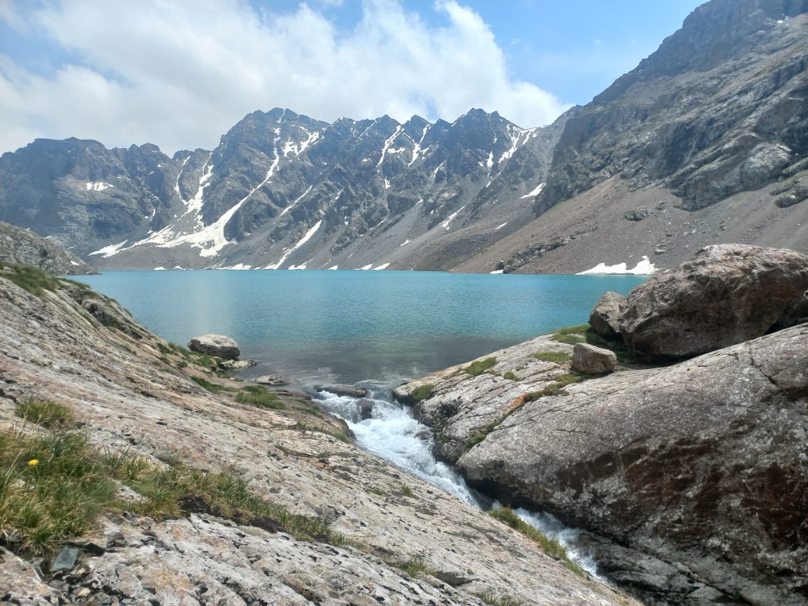Resting at Ala-Kul Lake